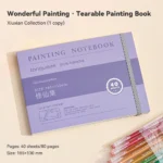 40sheets Mini Drawing Notebook Tearable Sketchbook Handbook 250G Thickened Paper Multiple Size Watercolor Graffiti Painting Book - Image 7