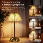 Rechargeable Crystal LED Table Lamp Touch Sensor Desk Light 3 Color Dimmable For Bedroom Bar Hotel Atmosphere Room Decor Lightin - Image 2