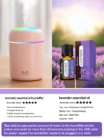 300ml Aromatherapy Diffuser Humidifier Air Purifier Car Home Use Seven-color Light Aromatherapy Essential Oil - Image 11