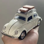 1:32 Volkswagen Beetle Travel Version Compact Sedan Alloy Diecast Model Car Indoor Computer Host Interior DIY Ornaments Present - Image 5