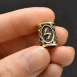 24pcs Metal Tubes Hair Braid Beard Dreadlock Beads Viking Rune Bead Spacer Knife Beads Rings Clips Styling Tools Pendant Braider - Image 6