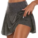 Women Sprints Tennis Dance Fitness Short Skirts Quick Drying Solid Female Lining High Waist Mini Skirts Shorts - Image 7