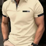 The new men's POLO shirt for summer 2025 features a casual fashionable comfortable and soft 3D pattern print