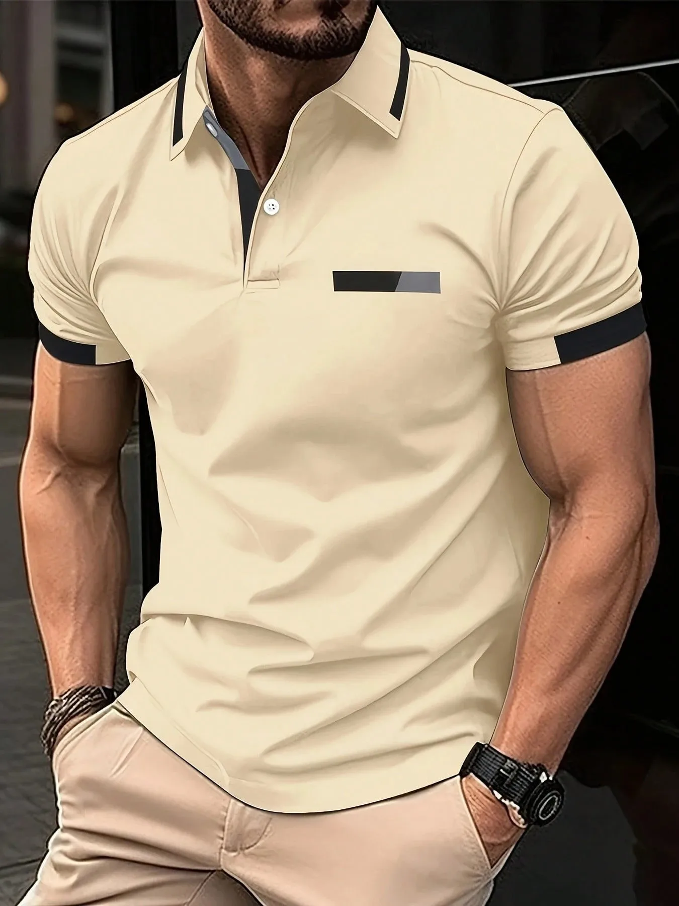 Sa6a4238b231448ce8f5e6324fdaa14ddT.webp The new men's POLO shirt for summer 2025 features a casual fashionable comfortable and soft 3D pattern print - Image 1