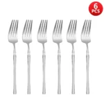 4/6/16/24pcs  Silver stainless steel cutlery Steak knife and fork dessert spoon spoon and teaspoon Home restaurant cutlery set