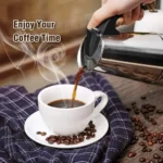 Moka Pot Machine Mocha Latte Pot Stainless Steel Mocha Espresso Coffee for Office Kitchen Italian Coffee Maker 2/4/6/9/12 Cups - Image 5