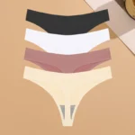 4PCS Ultra-thin Seamless Underwear Women's Invisible Panties Sexy Ice Silk Thongs Low Waist Breathable Bikini Stretchy Lingerie - Image 14