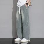 M-8XL Wide Leg Ice Silk Jeans for Men Thin Style - Image 7