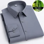 Quality Stretch Men Shirt Bamboo Fiber Long Sleeve Anti-wrinkle Non-ironing Slim Fashion Casual Business Office White Shirt - Image 12