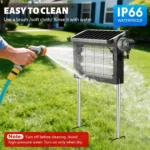 Solar Bug Zapper 4500V, 2-in-1 Rechargeable with Projection Light, IP66 Waterproof, Type-C Charging, for Patio, Yard & Camping - Image 3