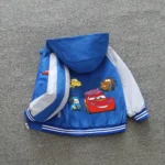 Cars Lightning McQueen Baby Clothes 2026 Spring Toddler Girl Boy Hooded Jacket Cartoon Color Blocking Zipper Coat Kids Outerwear - Image 6