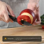 6pcs Kitchen Knife Set with Knife Holder High-grade Black Steel Knife Set Gift Knife Stainless Steel Kitchen Utensils Household - Image 3