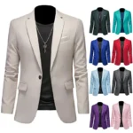 Boutique Fashion Solid Color High-end Brand Casual Business Men's Blazer Groom Wedding Gown Blazers for Men Suit Tops Jacke Coat