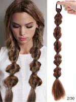 1Pc Bubble Braids Hair Ponytail Extensions Wig Synthetic Lantern Bubble Braids with Hair Tie for Women Kids Daily&Party Use