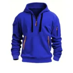 New Men’s Zip-Up Color Block Hoodie with Casual Stylish