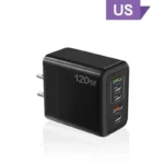 120W Fast Charger 5 Ports USB C PD Charger Quick Charge 3.0