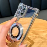 Luxury Magnetic Plating Stand Shockproof Phone Case For Samsung Galaxy S26 S25 S24 S23 S22 Note 20 Ultra Transparent Back Cover - Image 6