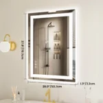 JHK 36"x 24"LED Bathroom Vanity Mirror for Wall Memory Function Tempered Glass with Front Light and Backlit For Living Room - Image 8