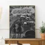 Nordic Pop Gorillaz Poster Self-adhesive Art Waterproof Paper Sticker Coffee House Bar Room Wall Decor - Image 13