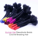 0.2/0.4/0.6/0.8/1cm Width Dread Locks Extension Human Hair Full Handmade 100% Human Hair Loc Dreadlock Extensions for Men Women - Image 3