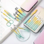 10/12/18Pcs Nail Clippers Set Stainless Steel Manicure Pedicure Kit Grooming Tools With Travel Case - Image 2