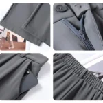 Women Fashion Suit Pants Lady Breathable Baggy High Waist Wide Leg Summer Trousers