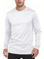 Men’s Long Sleeve T Shirts Casual Round Neck Moisture Wicking Tees Male Tops Sports comfortable versatile Men’s T-shirts