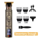 Electric Barber T9 Upgraded LCD Rechargeable Retro Oil Head Carving Electric Push Shear Pubic Hair Clipper Machine for Women - Image 12