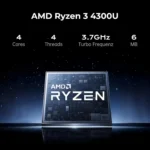KAMRUI 15.6 Gaming Laptop Computer AMD Ryzen3 4300U Windows Laptop IPS 16GB DDR5 512GB NVMe SSD Backlit & Numeric Keyboard Wifi5 - Image 2