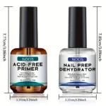 NOCIS 15Ml/Professional Nail Prep Set/Dehydrator & Acid-Free Primer for Acrylic & Gel Polish/Durable, Chip-Resistant Manicure