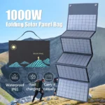 1000W solar panel kit, complete camping, foldable solar panel, portable handheld backpack, suitable for car, boat, RV campsite