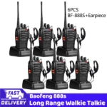 2pcs 4pcs 6pcs  Baofeng BF-888S With Headphones 5km Long Range Walkie Talkie Two Way Radio Channel 16 self-driving travelling