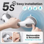 TAILI 1/2pcs Shower Grab Bars for Seniors Suction Cup 12 inch Grab Bars for Shower and Bathroom, Safety Handle for Children - Image 3