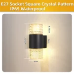 Modern Outdoor Decor Wall Light E27 Bulbs Waterproof Square Wall Lamp LED Home External Street Decoration Lighting Facade Lamps - Image 15