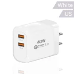 40W USB Charger Quick Charge 3.0 Dual Ports