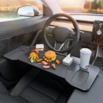 Car Steering Wheel Desk For Tesla Model 3/Y  Car Steering Wheel Laptop Foldable Tray Food Desk Portable car Office Table - Image 3