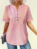 Women’s Oversized Woven Shirt Long Sleeve Casual Button up Loose Fit Shirt for All Seasons