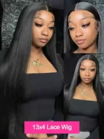 40 42 Inch Bone Straight Human Hair Wigs 13x6 HD Transparent Lace Frontal Wigs Glueless Straight Lace Front Human Hair Wigs - Image 2