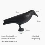 3D Animal Target Simulation Crow Bow and Arrow Hunting Training Decoy PE Scaring Birds Garden Decoration Archery Accessories