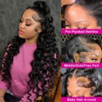 40 42 Inch Loose Wave 13x6 HD Lace Frontal Wig Human Hair Brazilian Loose Deep Waves Curly Wigs Lace Front Wigs For Women - Image 4
