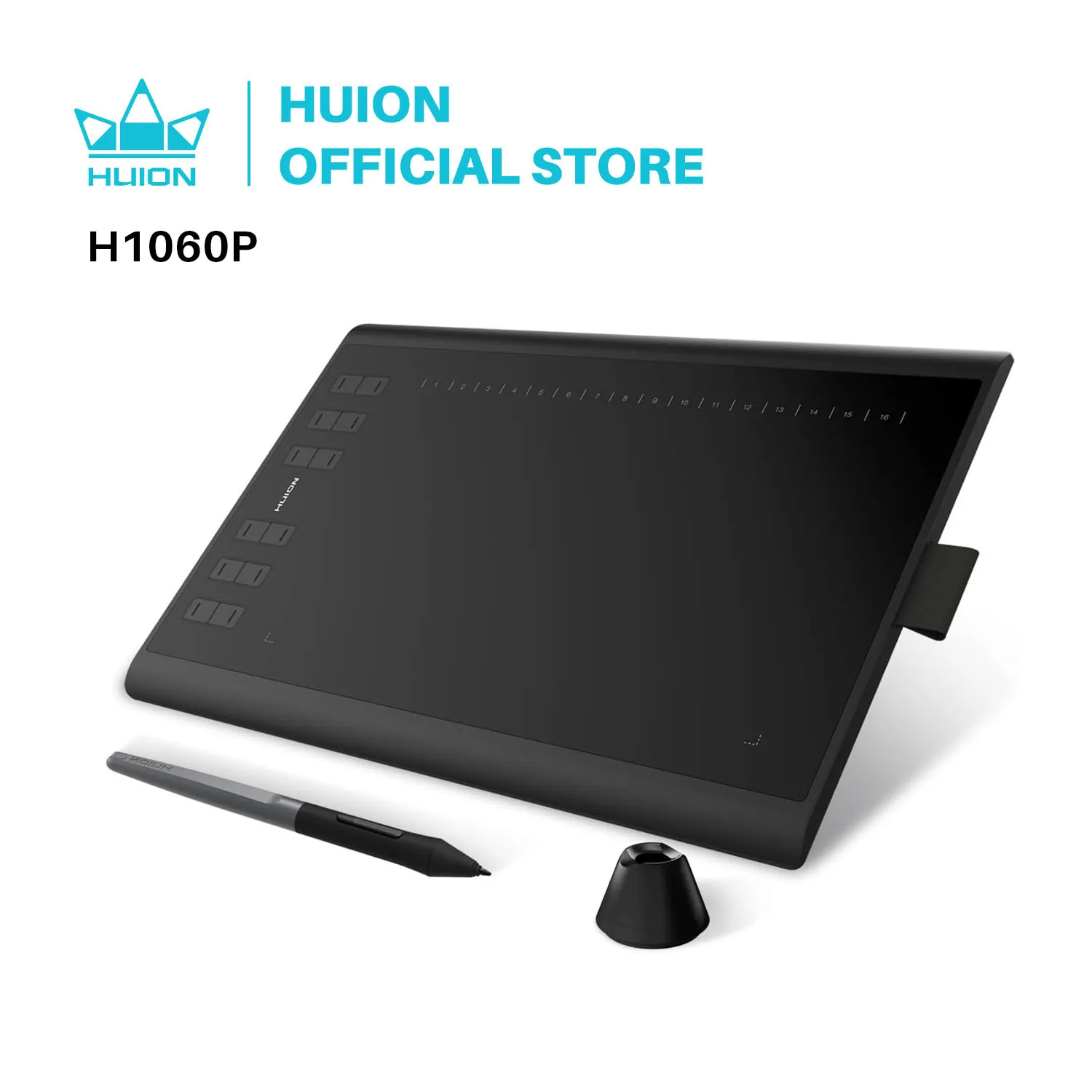 Sabd8f5377c714eeaaa6ad51c9e3ba0a75.webp HUION Inspiroy H1060P Graphics Drawing Tablet with 8192 Pressure Sensitivity Battery-Free Stylus and 12 Customized Hot Keys, 10