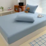 Washed Fitted Sheet with Elastic Bands Non Slip Adjustable Mattress Cover for Single Double King Queen Bed 90x200 150x200 180 - Image 8
