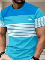 Men's Minimalist Striped T-Shirt Short Sleeve Casual Business Top Basic Fashion Round Neck Design High Quality T Shirt for Man - Image 8
