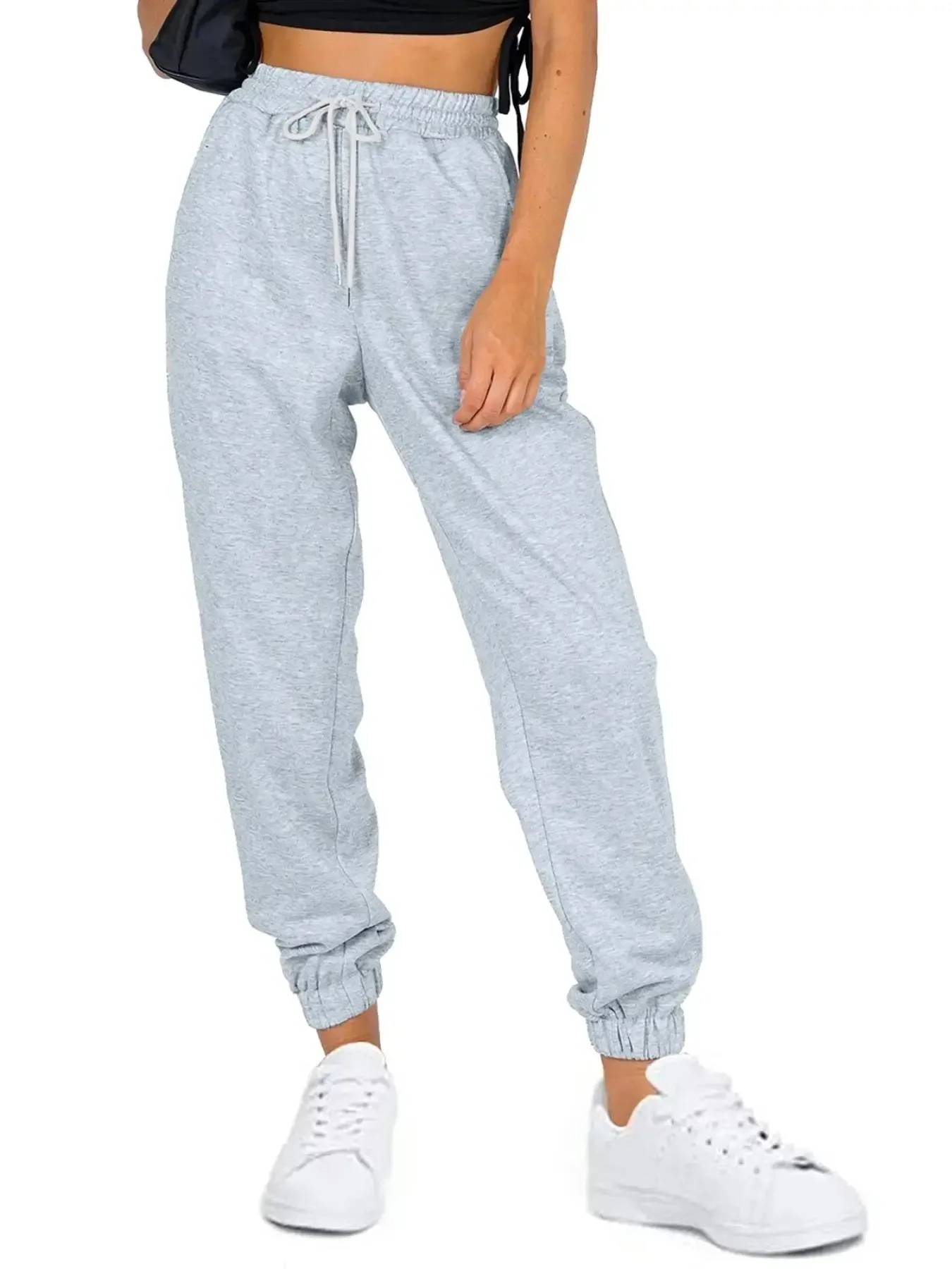 Sac2e7ba425d24d14a84ee977934b36f5w-1.webp Women's Cinch Bottom Sweatpants High Waisted Athletic Joggers - Image 1