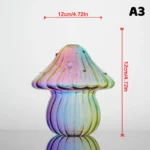 Colourful Glass Mushroom Vase For Plant Display Home Decor Table Centerpiece Hydroponic Aromatherapy Vase Desktop Art Decoration - Image 9