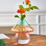 Colourful Glass Mushroom Vase For Plant Display Home Decor Table Centerpiece Hydroponic Aromatherapy Vase Desktop Art Decoration - Image 3