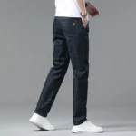 Summer new men’s micro elastic straight leg denim pants