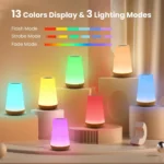 Usb Rechageable Dimmable Touch Lamp Bedroom Portable Table Bedside Night Lamp 13 RGB Colors Night Lights Baby Kids Night Light - Image 2