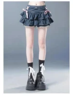 Women Hot Girl Sweet Kawaii Bow Vintage Y2k Clothes American Streetwear - Image 5