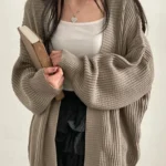 AOSSVIAO 2026 Korean Women’s Sweater Loose Sweaters Warm Solid Pullover Knitwear Basic Female Tops Autumn Winter Cardigan